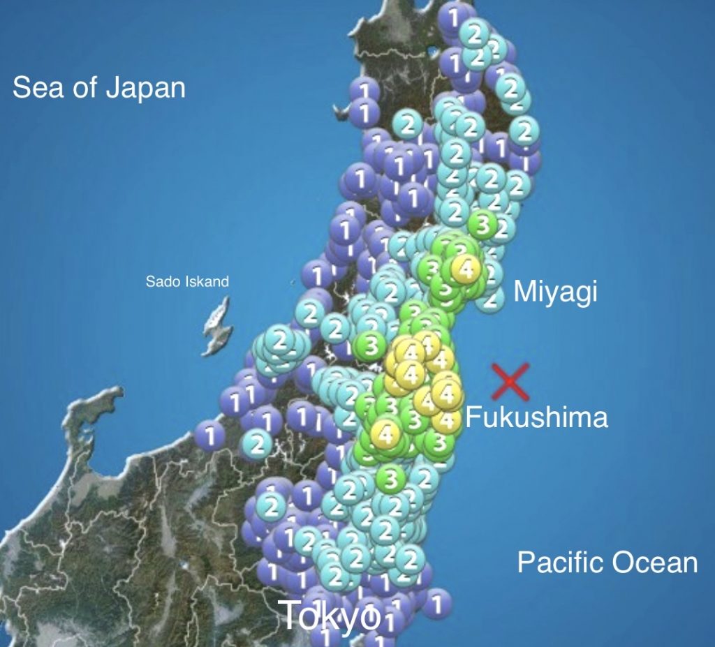 木曜午前、最大震度４の地震が福島沖を襲った。