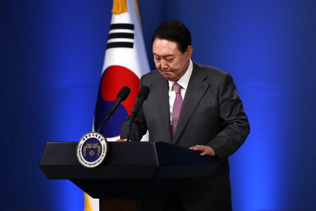 韓国大統領は、日本との関係を改善する決意を強調した。(AFP)