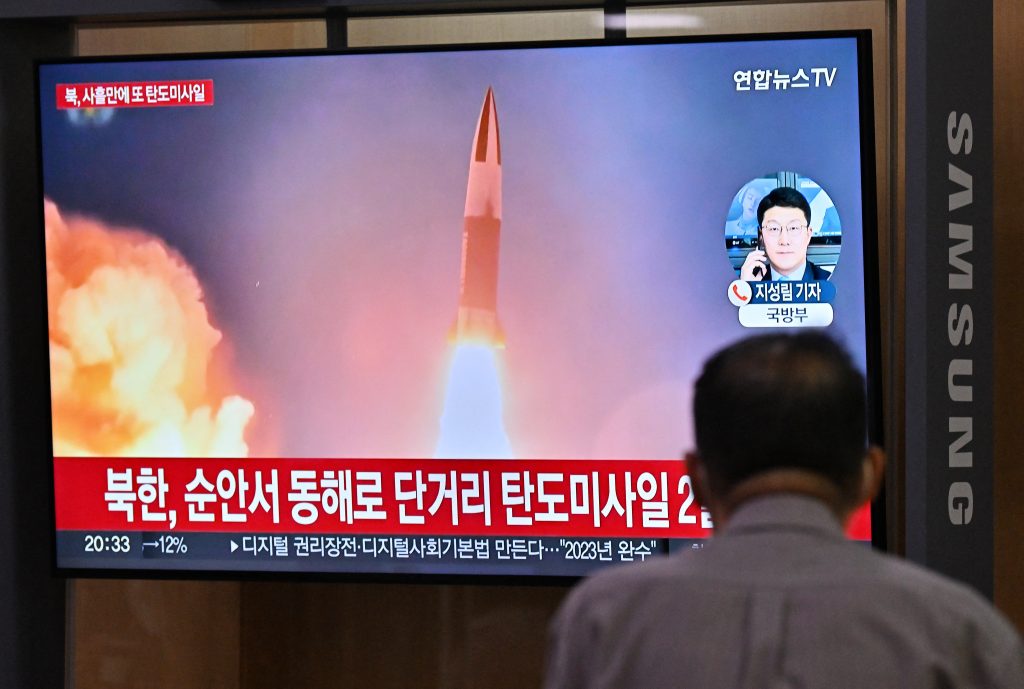 北朝鮮のミサイル発射は今年に入り、巡航ミサイルを含めて２１回目。(AFP)