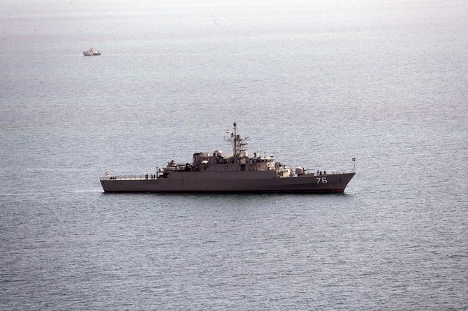 駆逐艦「ジャマラン」（写真）率いる護衛艦隊が、イラン船籍の商船に対する海賊攻撃を阻止した。（AFP通信資料写真）