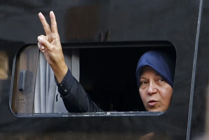 イランのアクバル・ハーシェミ・ラフサンジャニ元大統領の娘で、「暴動を扇動した」として逮捕されたファエゼ・ハーシェミ氏。(AFPファイル写真)