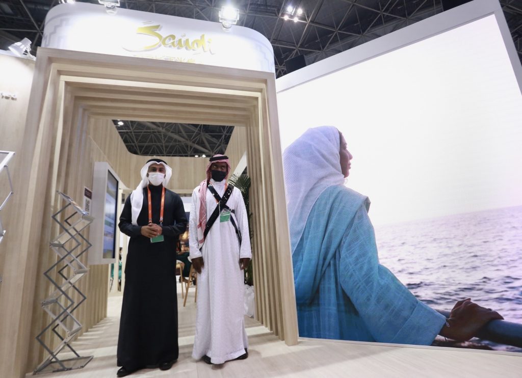 今期はサウジアラビア政府観光局が初めて出展し、様々なエキサイティングな体験を提供している。(ANJP Photo)