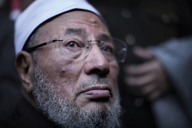 非合法組織「ムスリム同胞団」の精神的指導者であったアル・カラダーウィー師は、暴力を扇動するイデオロギーを中東に広めてきた。（AFP）