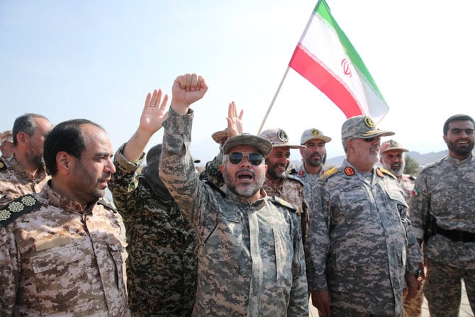 アルメニアとアゼルバイジャンの国境沿いで行われた軍事訓練に参加するイラン軍。(SEPAHニュース/AFP)