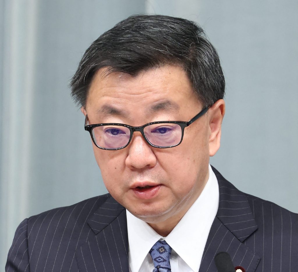 先週、松野博一内閣官房長官は、日本はスパイ疑惑を否定していると述べた。（AFP）