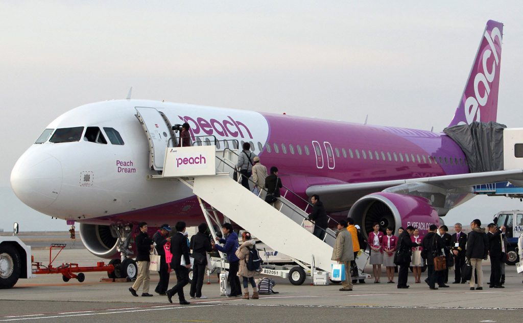 ＡＮＡホールディングス傘下の日本の格安航空会社（LCC）、ピーチ・アビエーション（AFP）