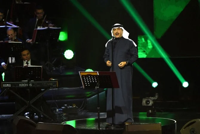 2017年3月9日、リヤドで公演を行い、サウジアラビアの首都で最初のメジャーコンサートを開催するモハメド・アブドゥ氏。（提供写真）