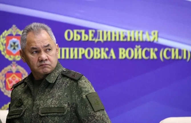 ロシア大統領と共にウクライナ軍事作戦本部を訪問したセルゲイ・ショイグ国防相。(ファイル/AFP)
