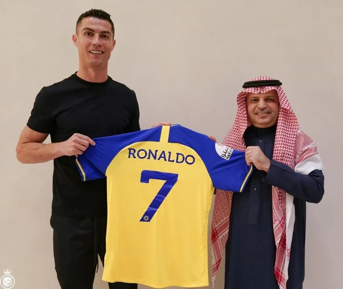 サッカー界のレジェンド、クリスティアーノ・ロナウド選手は3日夜、公式歓迎レセプションに出席する予定だ(アル・ナスル/ツイッター)