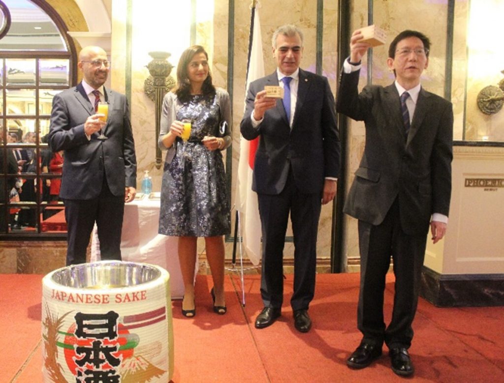 天皇誕生日と建国記念日の祝賀レセプション。(提供写真)