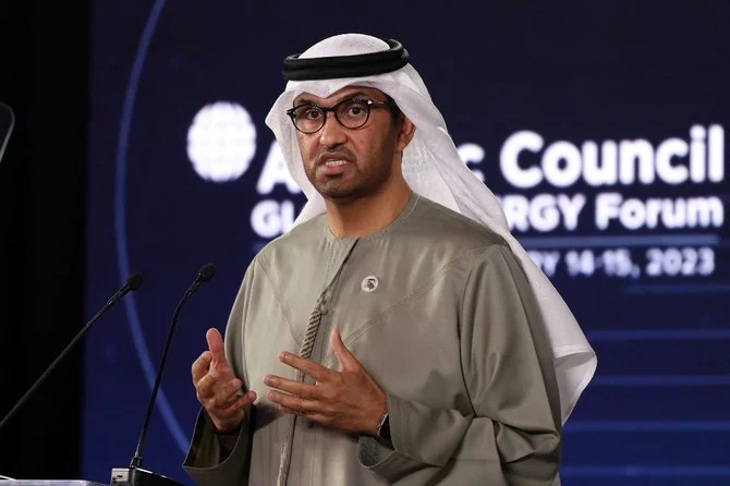 アブダビ国営石油(ADNOC)のCEOでもあるスルタン・アル・ジャベール氏。(AFP)