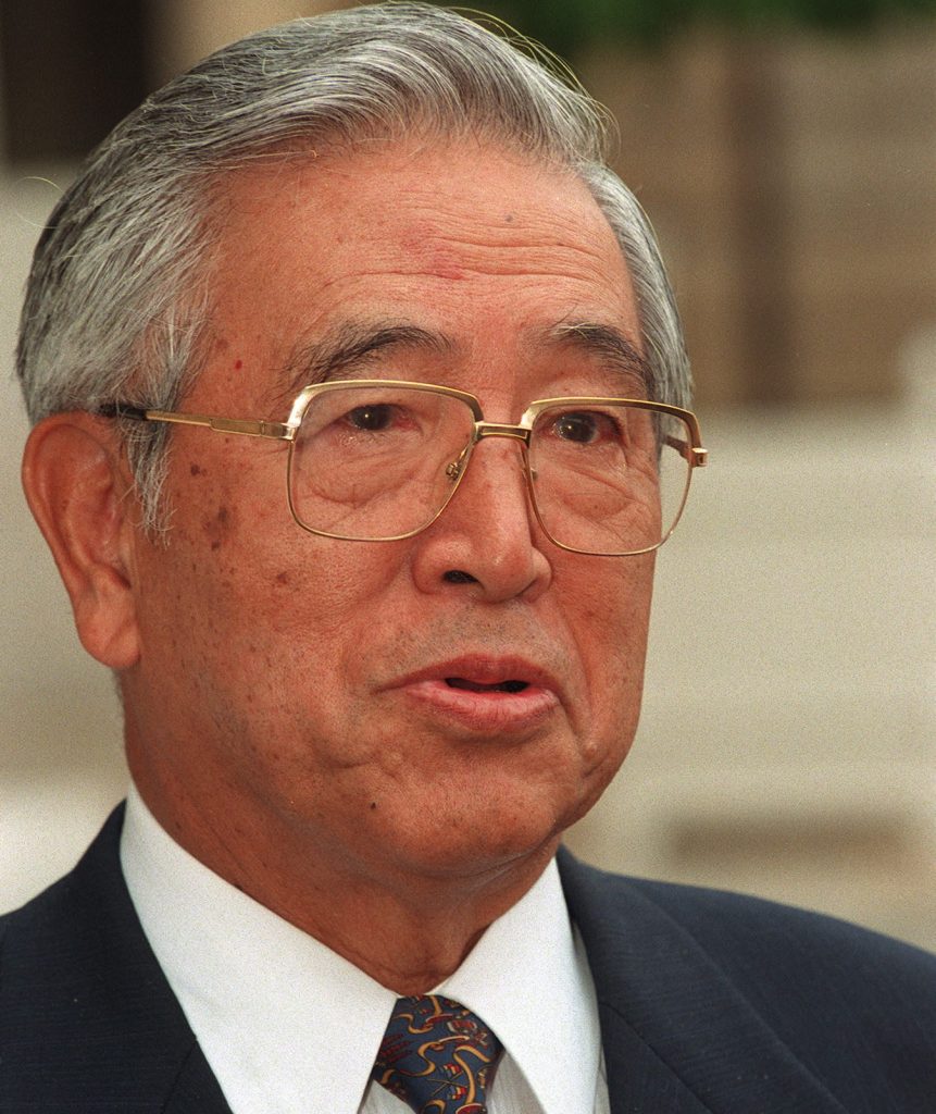章一郎氏は、1937年にトヨタを創業した豊田喜一郎氏の長男。(AFP)