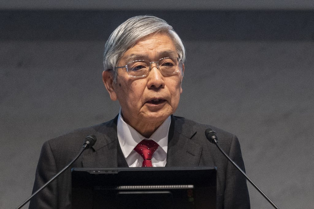 日本銀行の黒田東彦総裁。（AFP）