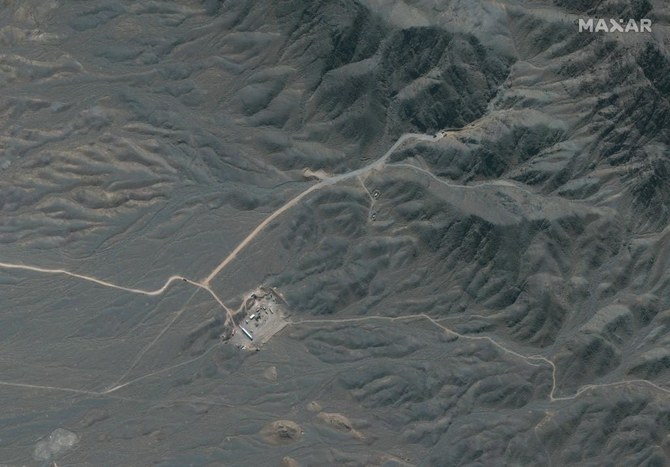 首都テヘランの南方にあるナタンツの核施設の全体。（資料写真/AFP）