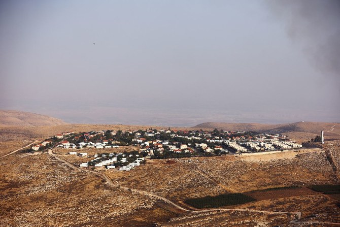 イスラエルが占領している西岸地区にあるユダヤ人入植地コハフ・ハシャハールの全景。（資料写真/ロイター）