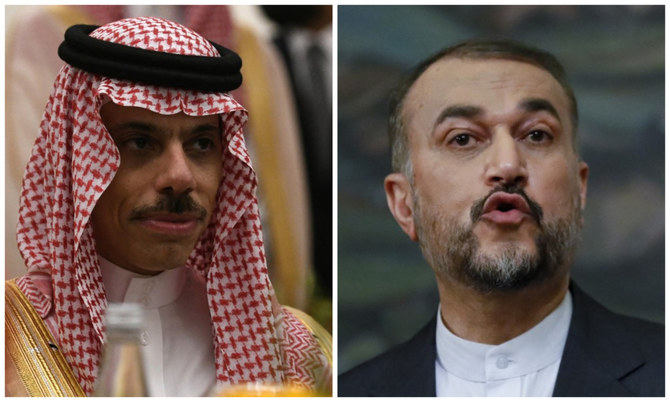 4月2日、サウジアラビアの外相を務めるファイサル・ビン・ファルハーン王子はイランのホセイン・アミラブドラヒアン外相と電話で会談した。（File/AFP）