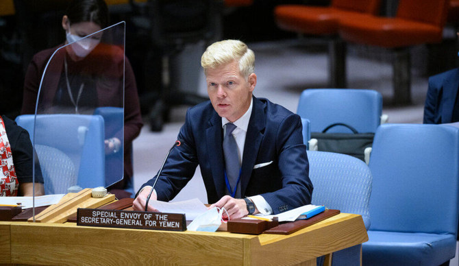 国連で発言するスウェーデンの外交官ハンス・グルンドベルグ氏。（ @UN ）