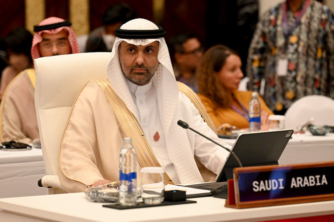 サウジアラビアのファハド・アル・ジャラジェル保健大臣が第76回世界保健総会で王国の代表団を率いる。（資料写真/AFP）