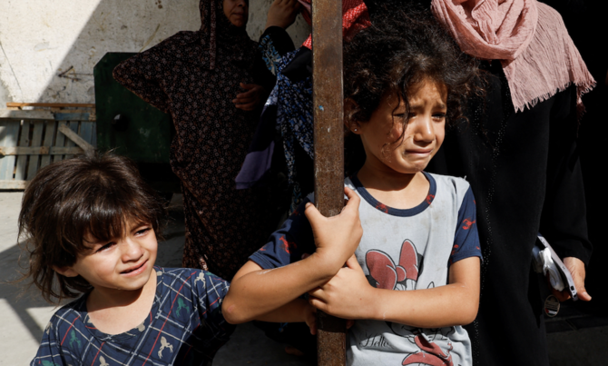 ガザの子どもたちのメンタルヘルスの危機が新たな暴力によって高まる中、危機の影響を受けるパレスチナの子どもたち。（ファイル/ロイター）