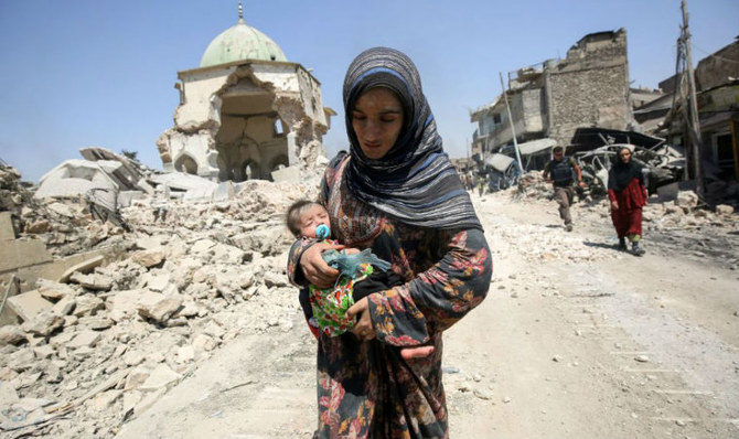 国連によると、戦争中に74万2,000人以上がモスルから避難した。(AFP)