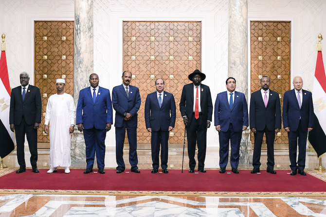 エジプトは2023年7月13日にスーダン紛争に関する首脳会談を主催した。（エジプト大統領府メディアオフィス/AP）