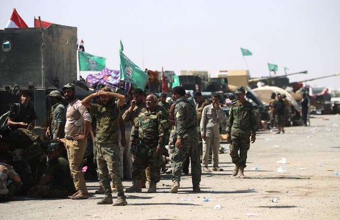 テロ組織ダーイシュと戦うために2014年に結成された民兵組織ハシュドは、イラク軍とほぼ同じ規模にまで拡大した。（AFP）