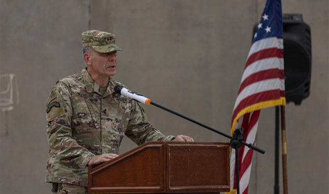 マクファーレン少将は、米国主導の連合軍はイラク軍に支援を提供しているが、ダーイシュとの戦闘に積極的には関与していないと述べた。（「生来の決意作戦」共同統合任務部隊）