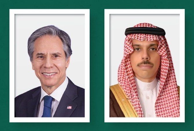 サウジアラビアの外務大臣、ファイサル・ビン・ファルハーン王子は、アントニー・ブリンケン米国務長官から電話を受けた。（Twitter @MOFA）