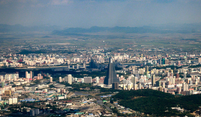 2019年6月15日に撮影された平壌の風景。（AFP通信）