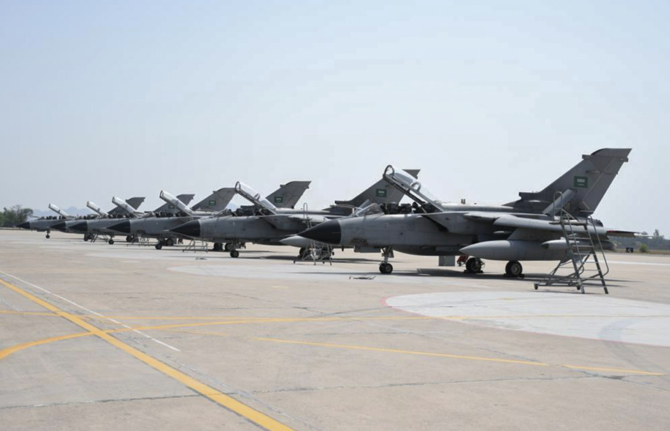 28日、東部州での訓練任務中にトーネード戦闘機が墜落したとサウジアラビア国防省が発表した。（ファイル/国防省）