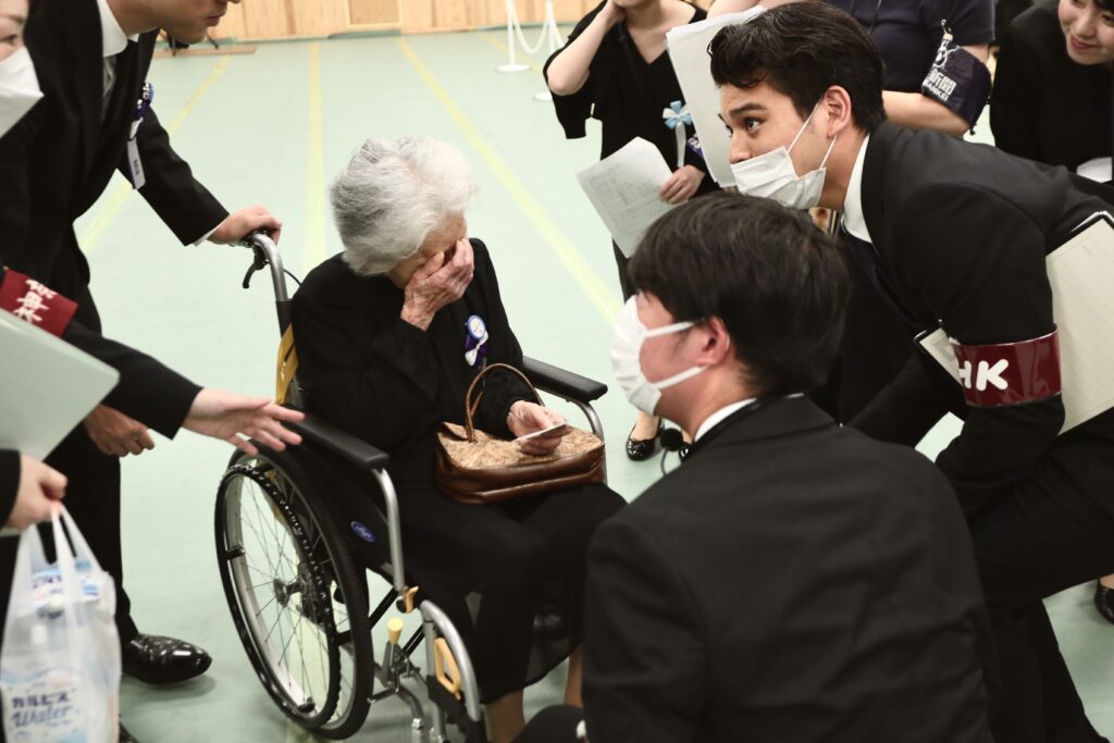 104歳の竹内笑子さんは33歳のとき、中国戦線にいた夫を亡くした。 (ANJ)