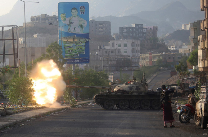 イエメン政府軍はドローンを何機か撃墜したが、1機は標的に的中して兵士1人が死亡し、複数人が負傷した。（写真：AFP通信）