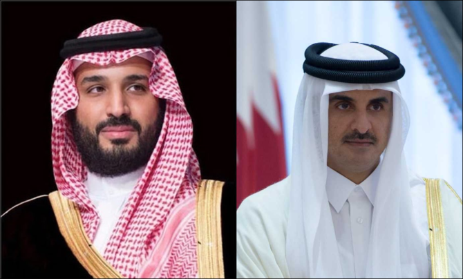 サウジアラビアのムハンマド・ビン・サルマン皇太子殿下が、カタールの首長であるシェイク・タミーム・ビン・ハマド・アール・サーニ殿下からメッセージを受け取った。（ファイル/SPA/ウィキペディア）