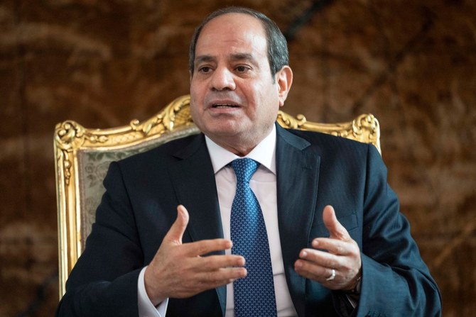 エジプトのアブドゥルファッターハ・エルシーシ大統領。2023年10月15日、カイロにて撮影。（AFP通信）