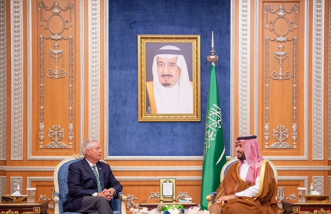 サウジアラビアのムハンマド・ビン・サルマン皇太子がリヤドでリンゼー・グラム米上院議員と会談を行った。（SPA）