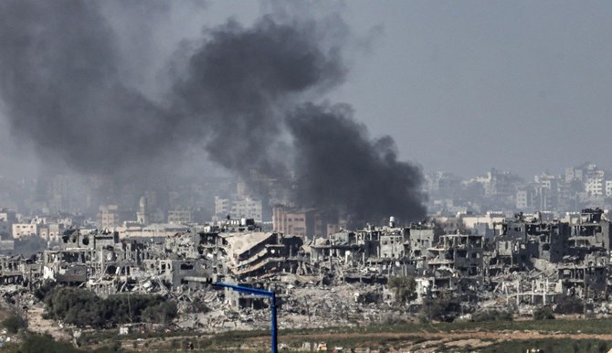 2023年11月9日、イスラエルがガザ北部を爆撃。（AFP）