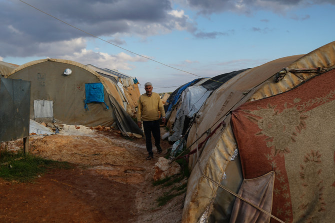シリア北西部の難民キャンプへの人道支援の量は、2021年以来徐々に減っている。（提供）