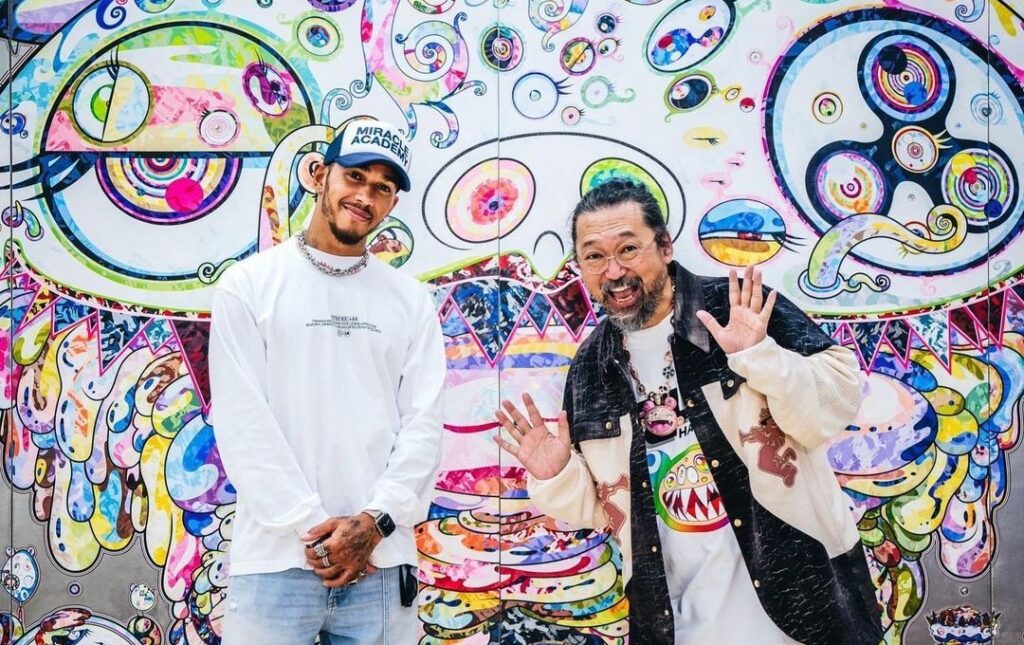 ハミルトンは「村上氏の作品と技術の大ファン」だと語った。（インスタグラム/@takashipom）