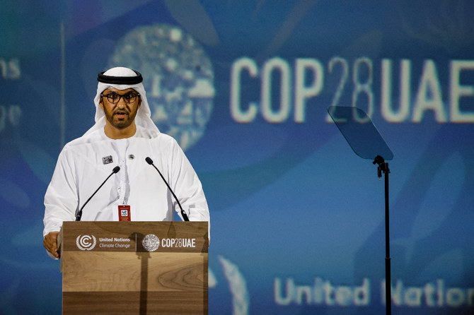 COP28議長のスルターン・アル・ジャーベル博士は、石油・ガス脱炭素化憲章は、気候変動には集団行動が必要であることを認識していると述べた。（写真/AFP）