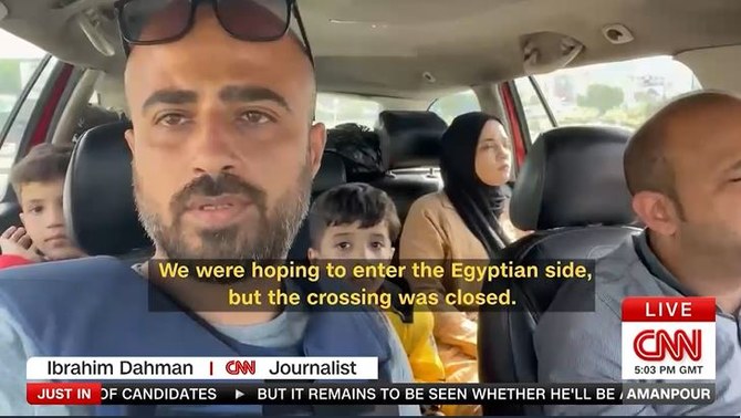 CNNプロデューサーのイブラヒム・ダーマンは、イスラエルによるガザへの砲撃が再開された後、9人の親族が殺され、幼い頃に住んでいた家も破壊された。(X: @cnnipr)