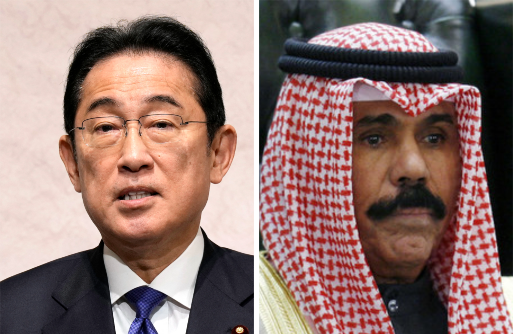 岸田首相は、「英邁な指導者であられたナッワーフ首長殿下の御薨去は、クウェート国民のみならず国際社会にとっての大きな損失であります。クウェート国民の皆様が、この深い悲しみを乗り越えるに当たり、日本は常にクウェートと共にあります」と述べた。(File/AFP)