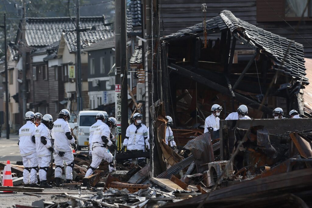 機動性の高いキッチンカーによる支援は、２０１１年の東日本大震災や１６年の熊本地震でも実績がある。(AFP)