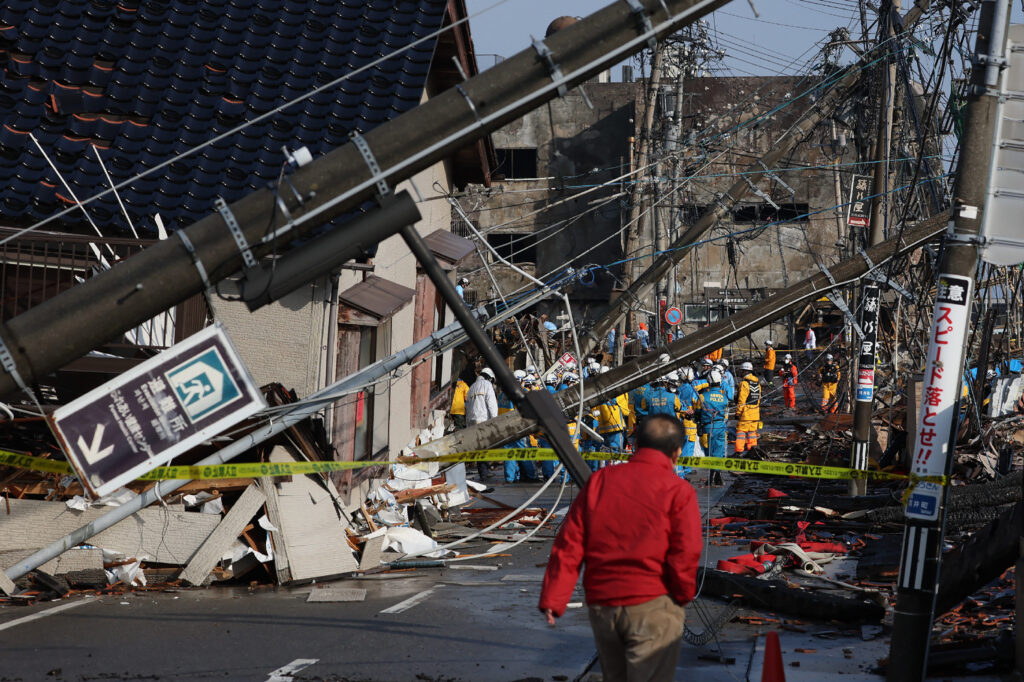 房総半島南部では、相模トラフ沿いで起きた関東大震災の地震（Ｍ７．９）などによって隆起した段丘があることが知られている。(AFP)