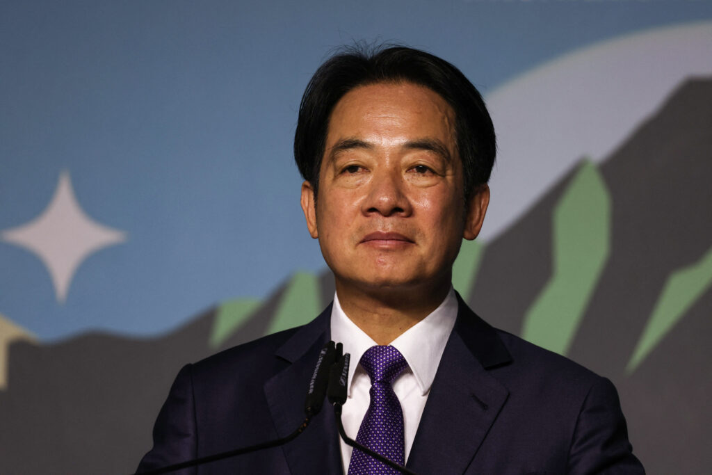民進党によると、頼氏は会談で「日本は台湾にとって非常に緊密な民主主義のパートナーだ」と強調。 (AFP)