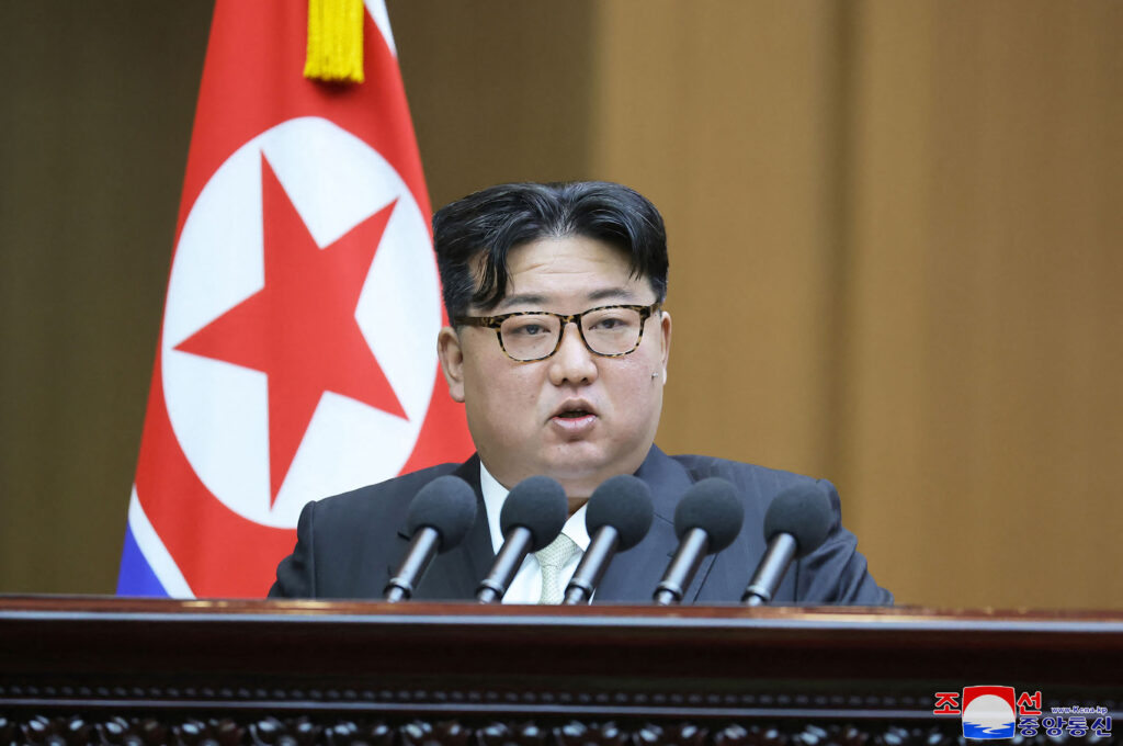 金総書記はさらなる核兵器の拡充を誓い、事実上韓国とのあらゆる協力を断絶した。（AFP）