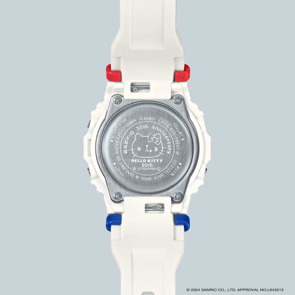 ハローキティモデルの腕時計は、BABY-Gの30周年を記念したものでもある。（カシオ）