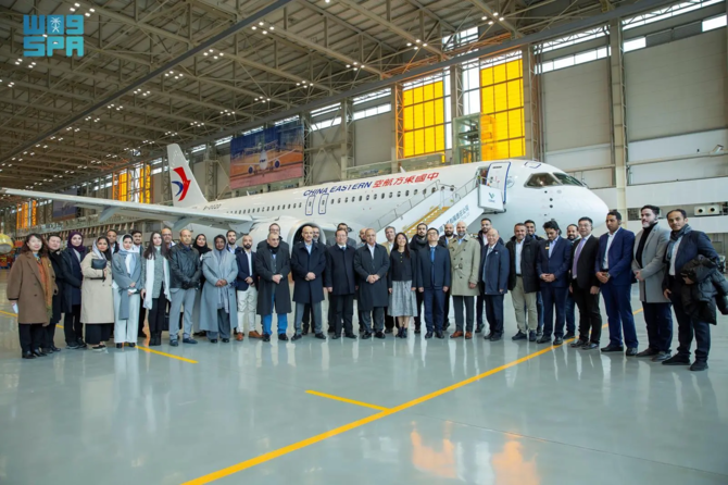 サウジアラビアの民間航空部門の幹部代表団が中国の航空機製造会社と経済区を訪問。(SPA)