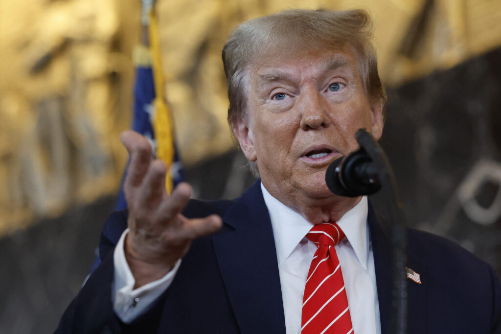 トランプ氏は、11月の大統領選に向けた共和党の候補者指名争いでトップを独走している。(AFP)