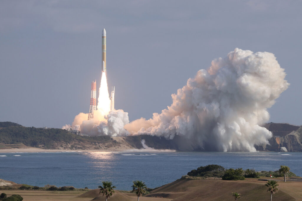 Ｈ３は、三菱重工が宇宙航空研究開発機構（ＪＡＸＡ）の下で開発を進める新型ロケット。(AFP)