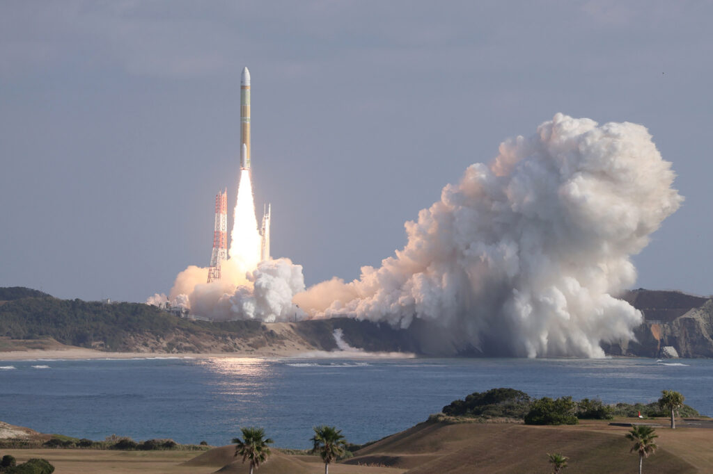 H3は、三菱重工が宇宙航空研究開発機構(JAXA)の下で開発を進める新型ロケット。(AFP)